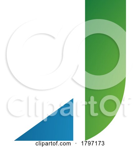 Green and Blue Letter J Icon with a Triangular Tip by cidepix