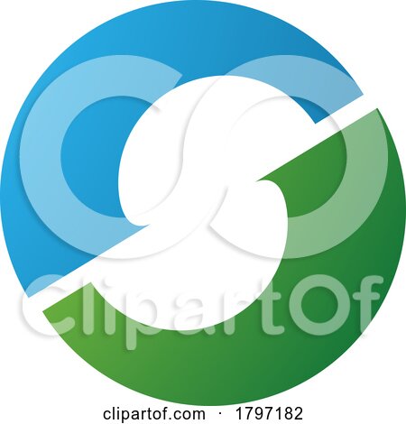 Green and Blue Letter O Icon with an S Shape in the Middle by cidepix