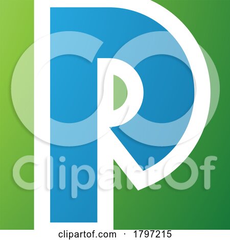 Green and Blue Square Letter P Icon by cidepix