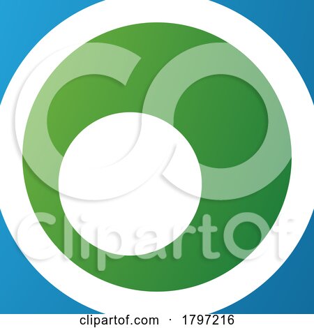 Green and Blue Square Letter O Icon by cidepix