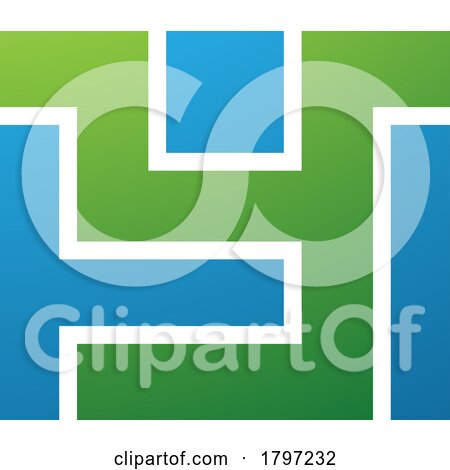 Green and Blue Rectangle Shaped Letter Y Icon by cidepix