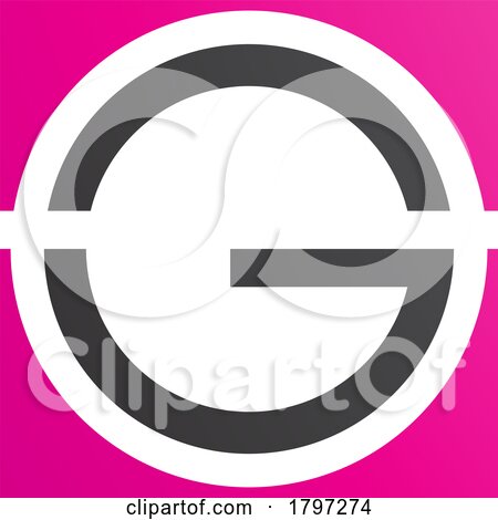 Magenta and Black Round and Square Letter G Icon by cidepix