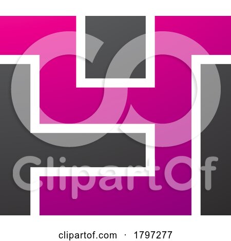 Magenta and Black Rectangle Shaped Letter Y Icon by cidepix