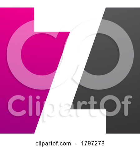 Magenta and Black Rectangle Shaped Letter Z Icon by cidepix