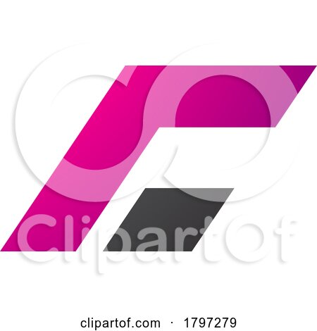 Magenta and Black Rectangular Italic Letter C Icon by cidepix