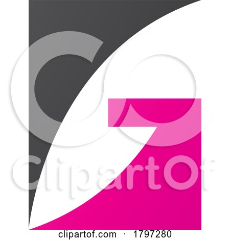 Magenta and Black Rectangular Letter G Icon by cidepix