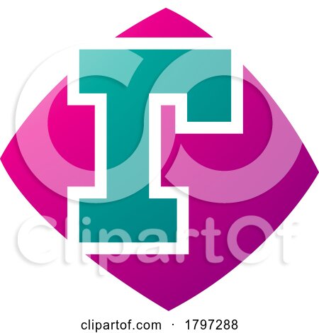 Magenta and Green Bulged Square Shaped Letter R Icon by cidepix