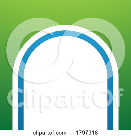 Green and Blue Arch Shaped Letter N Icon by cidepix