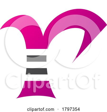 Magenta and Black Striped Letter R Icon by cidepix