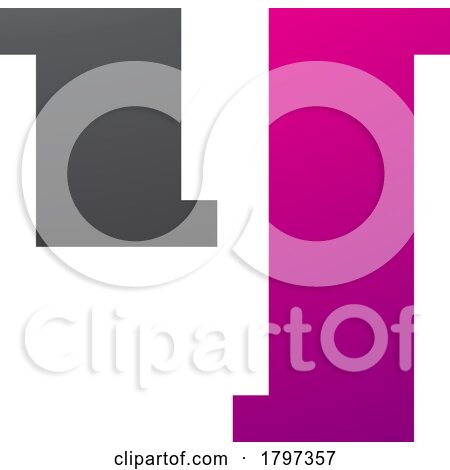Magenta and Black Stamp Shaped Letter Y Icon by cidepix