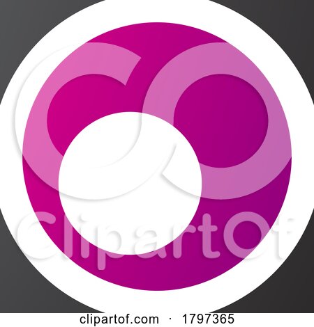 Magenta and Black Square Letter O Icon by cidepix