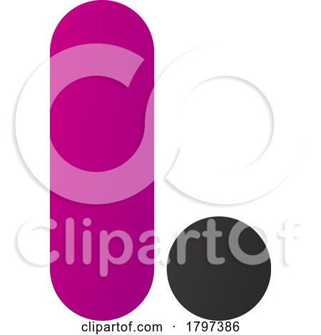 Magenta and Black Rounded Letter L Icon by cidepix