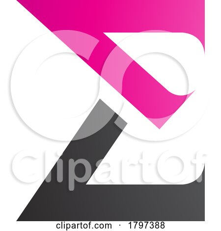 Magenta and Black Sharp Elegant Letter E Icon by cidepix