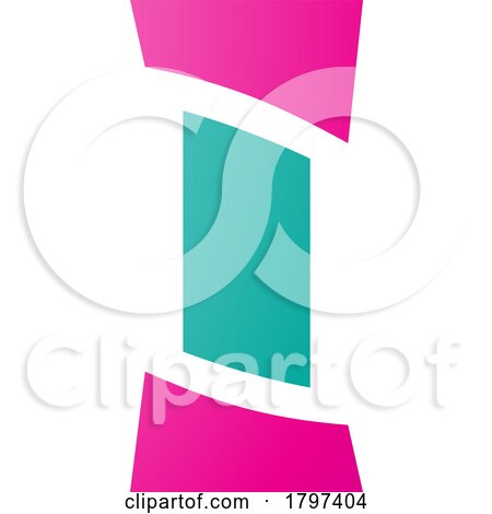 Magenta and Green Antique Pillar Shaped Letter I Icon by cidepix