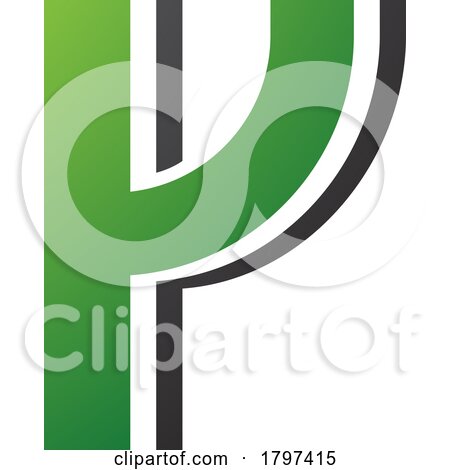 Green and Black Striped Shaped Letter Y Icon by cidepix