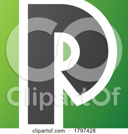Green and Black Square Letter P Icon by cidepix