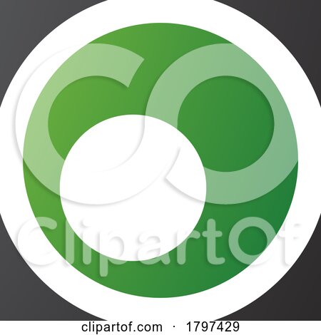 Green and Black Square Letter O Icon by cidepix