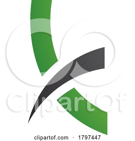 Green and Black Spiky Lowercase Letter K Icon by cidepix