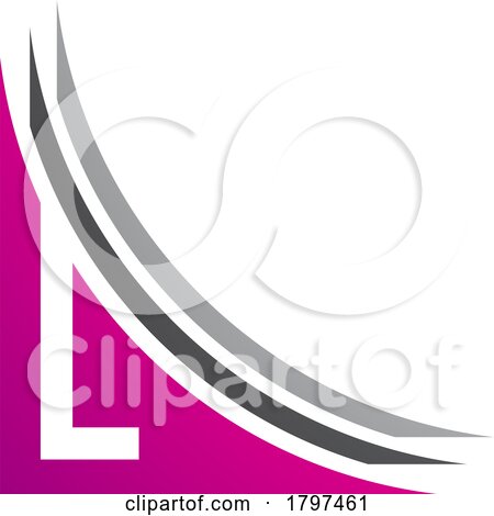 Magenta and Black Letter L Icon with Layers by cidepix