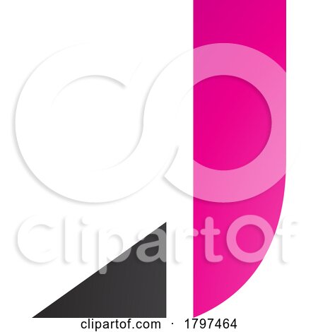 Magenta and Black Letter J Icon with a Triangular Tip by cidepix