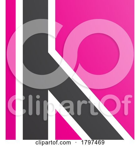 Magenta and Black Letter H Icon with Straight Lines by cidepix