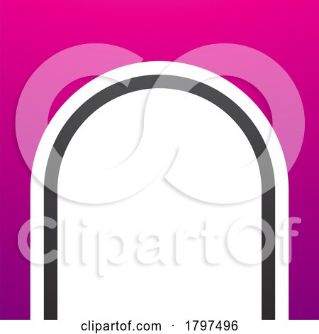 Magenta and Black Arch Shaped Letter N Icon by cidepix
