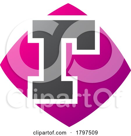 Magenta and Black Bulged Square Shaped Letter R Icon by cidepix