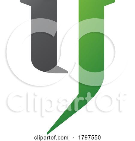 Green and Black Lowercase Letter Y Icon by cidepix