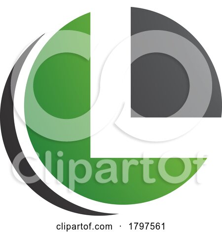 Green and Black Circle Shaped Letter L Icon by cidepix