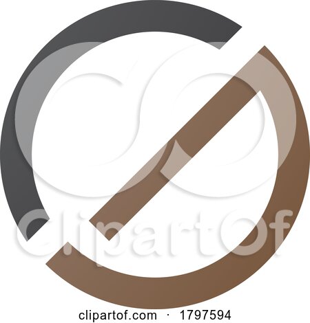 Brown and Black Thin Round Letter G Icon by cidepix