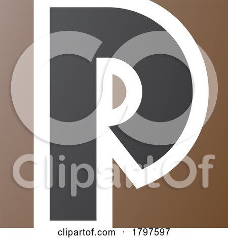 Brown and Black Square Letter P Icon by cidepix