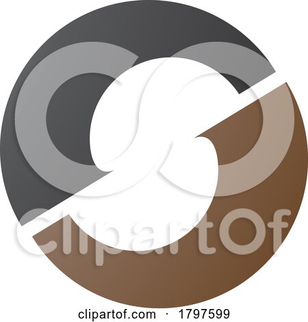 Brown and Black Letter O Icon with an S Shape in the Middle by cidepix