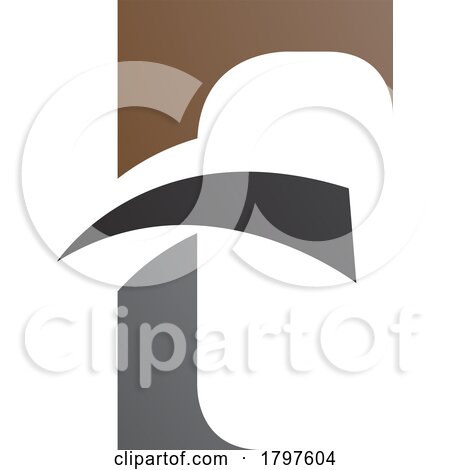 Brown and Black Letter F Icon with Pointy Tips by cidepix