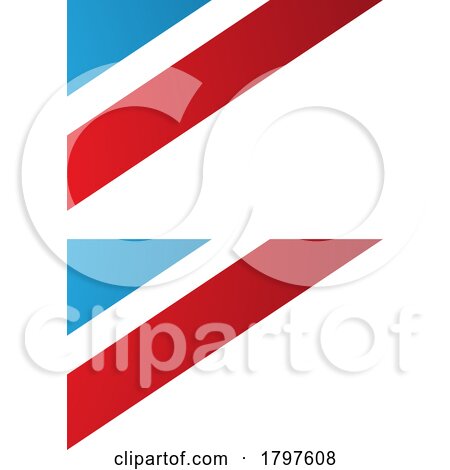 Blue and Red Triangular Flag Shaped Letter B Icon by cidepix