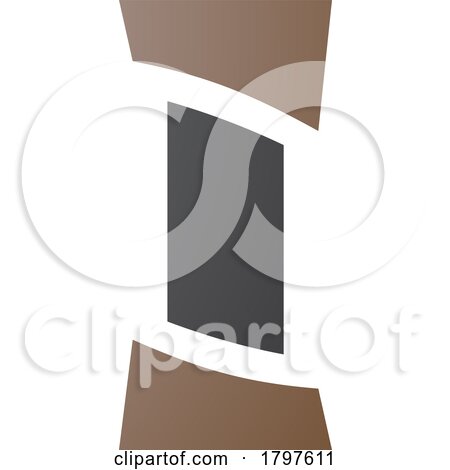 Brown and Black Antique Pillar Shaped Letter I Icon by cidepix