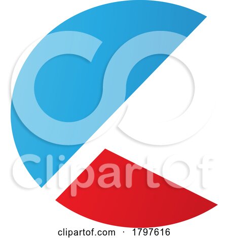 Blue and Red Letter C Icon with Half Circles by cidepix