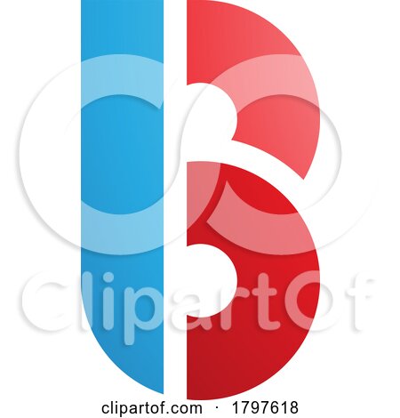 Blue and Red Round Disk Shaped Letter B Icon by cidepix