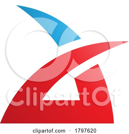 Blue and Red Spiky Grass Shaped Letter a Icon by cidepix