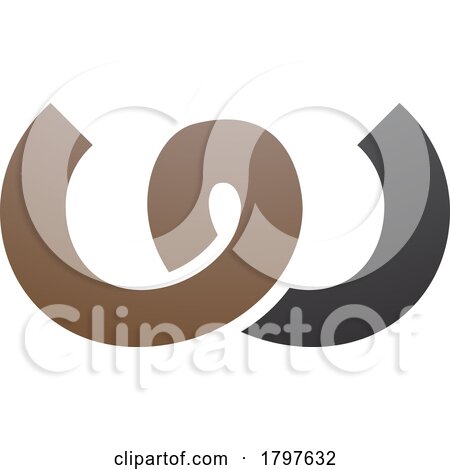 Brown and Black Spring Shaped Letter W Icon by cidepix