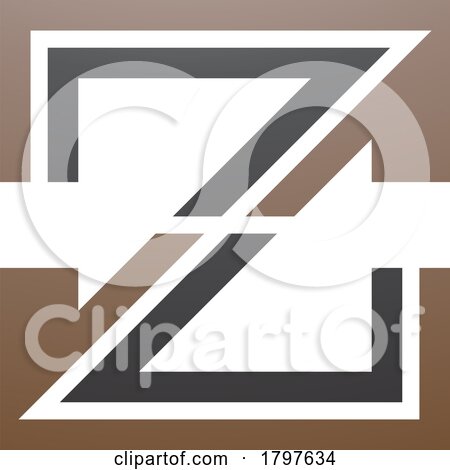 Brown and Black Striped Shaped Letter Z Icon by cidepix