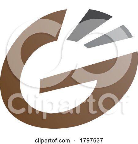Brown and Black Striped Oval Letter G Icon by cidepix