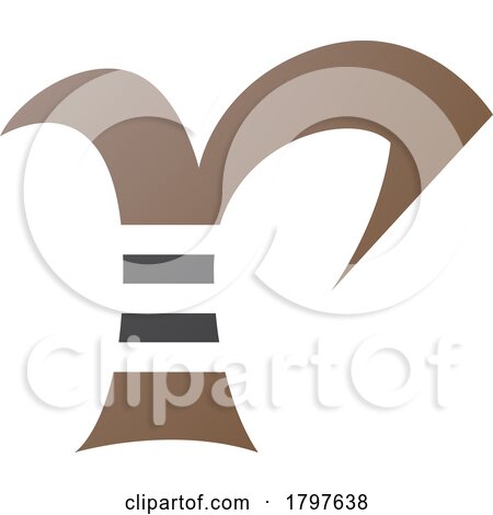 Brown and Black Striped Letter R Icon by cidepix
