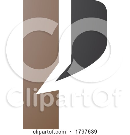 Brown and Black Letter P Icon with a Bold Rectangle by cidepix