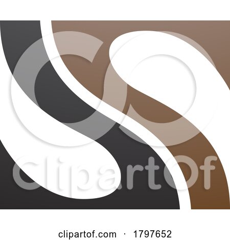 Brown and Black Fish Fin Shaped Letter S Icon by cidepix
