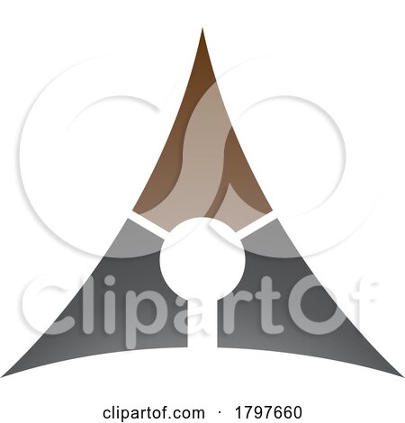 Brown and Black Deflated Triangle Letter a Icon by cidepix