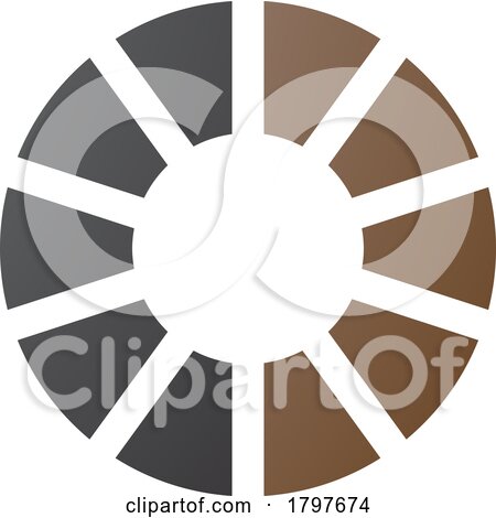 Brown and Black Striped Letter O Icon by cidepix