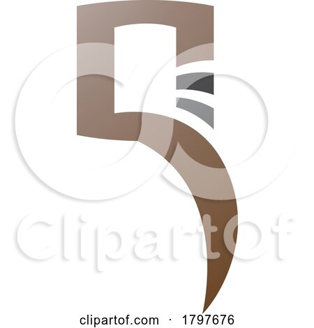 Brown and Black Square Shaped Letter Q Icon by cidepix