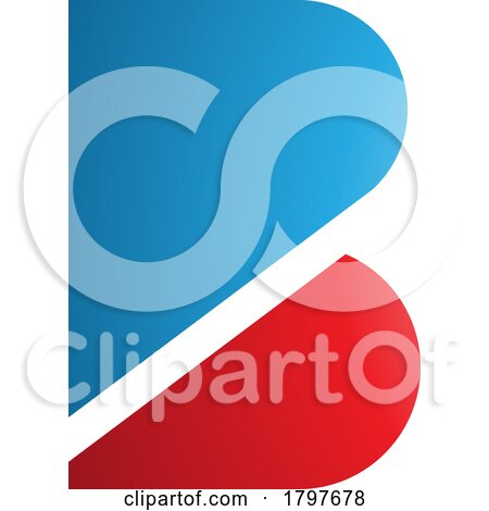 Blue and Red Bold Letter B Icon by cidepix