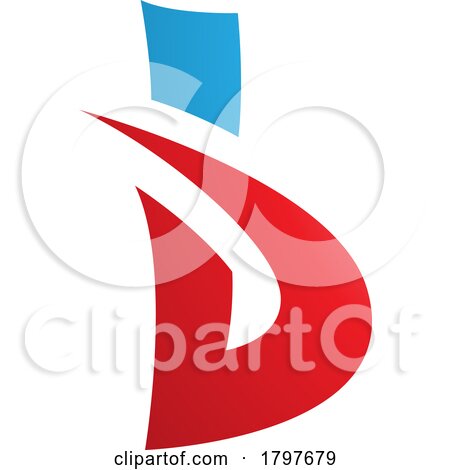 Blue and Red Bold Spiky Letter B Icon by cidepix