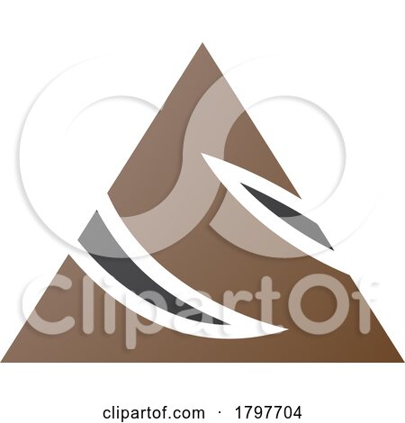 Brown and Black Triangle Shaped Letter S Icon by cidepix